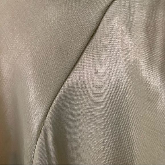 Umgee Satin Sheen Tiered Spring Tunic / Dress Button Up Pastel Green Medium - Picture 8 of 9